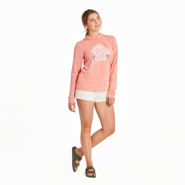 Women's Clean Here Comes the Sun Long Sleeve Sun Crusher Hoodie - Image 5