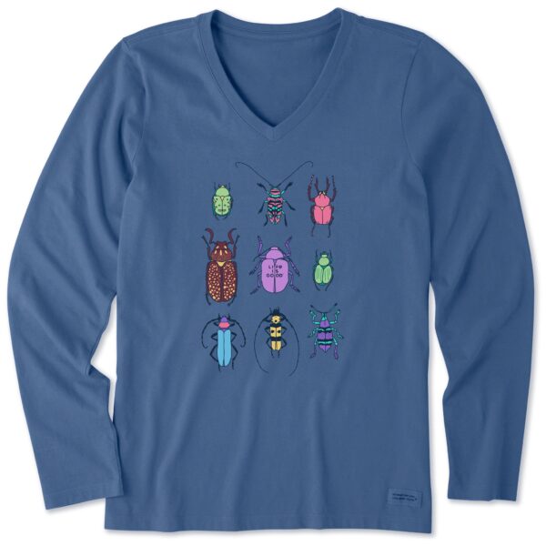 Women's Cool Bug Grid Long Sleeve Crusher Vee - Image 3