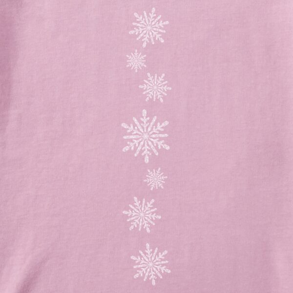 Women's Contrast Snowflake Long Sleeve Crusher Tee - Image 3