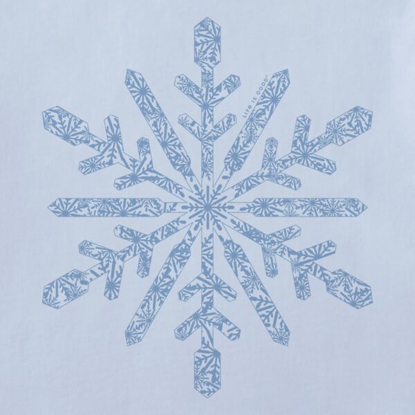 Women's Contrast Snowflake Long Sleeve Crusher Tee - Image 4