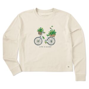 Women's Clover Bike Long Sleeve Crusher Boxy Tee