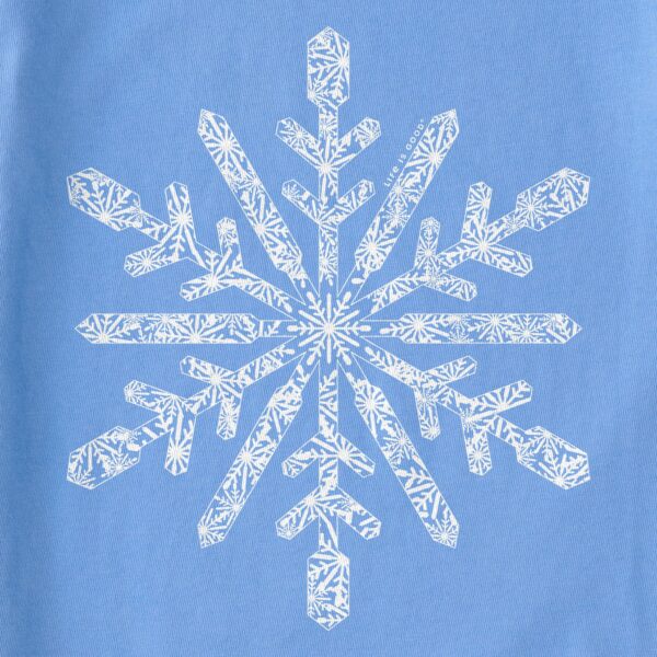 Women's Contrast Snowflake Long Sleeve Crusher Tee - Image 2
