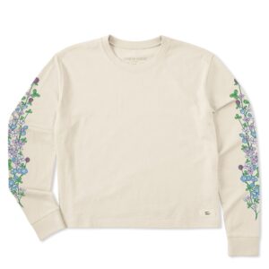 Women's Clovers & Wildflowers Long Sleeve Crusher Boxy Tee