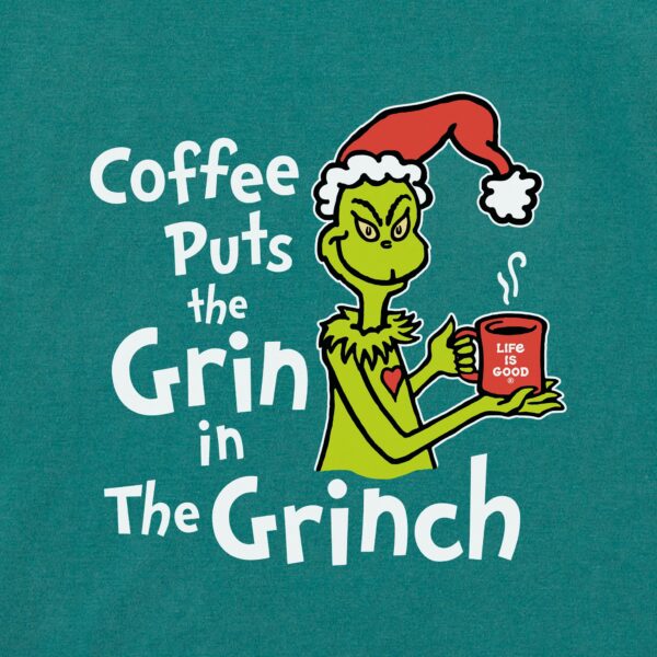 Women's Coffee puts Grin in Grinch Long Sleeve Crusher Tee - Image 2