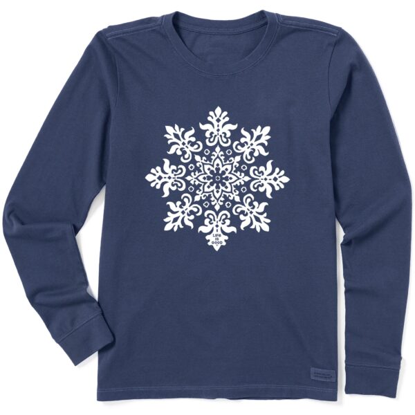 Women's Classic Snowflake Long Sleeve Crusher Tee