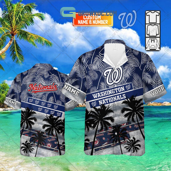 Washington Nationals MLB Personalized Palm Tree Hawaiian Shirt