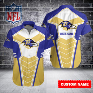 Baltimore Ravens Personalized Button Shirt BB362