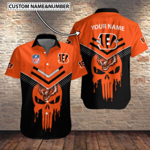 Cincinnati Bengals Personalized Button Shirt BB330