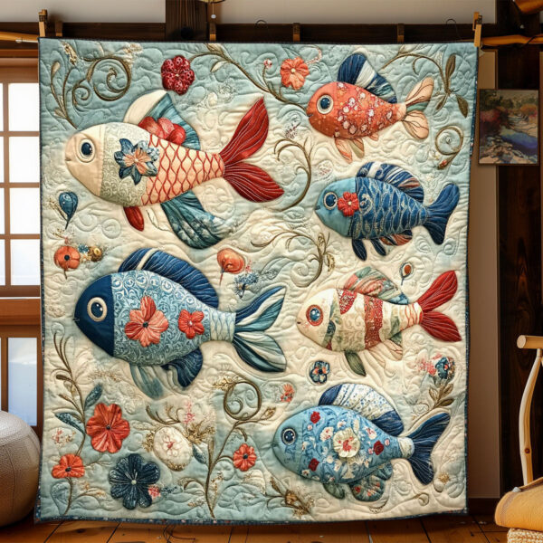 Fish Tale Bliss WJ0701008CL Quilt - Image 3