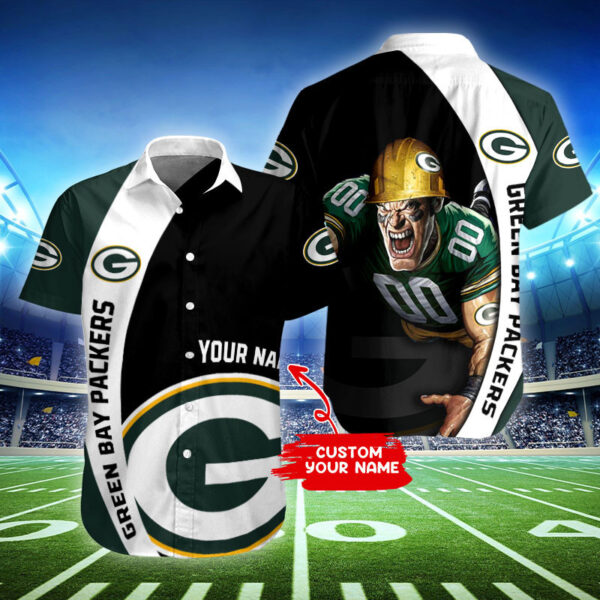 Green Bay Packers Personalized Button Shirt BB396