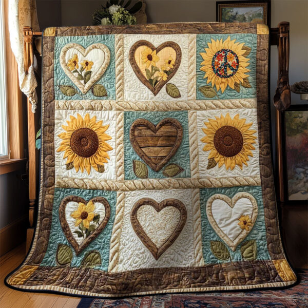 Heartful Sunflower WN2211022CL Quilt - Image 2