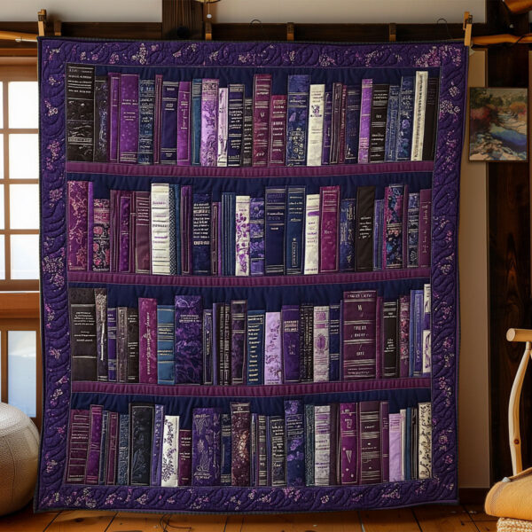 Purple Bookshelf WY0901046CL Quilt - Image 2