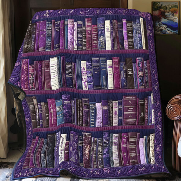 Purple Bookshelf WY0901046CL Quilt - Image 3