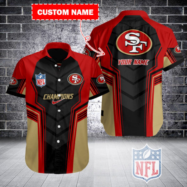 San Francisco 49ers Personalized Button Shirt BB339