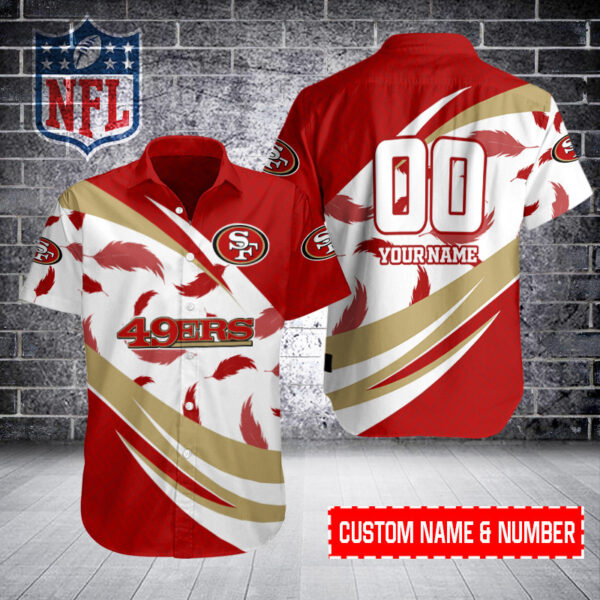 San Francisco 49ers Personalized Button Shirt BB431